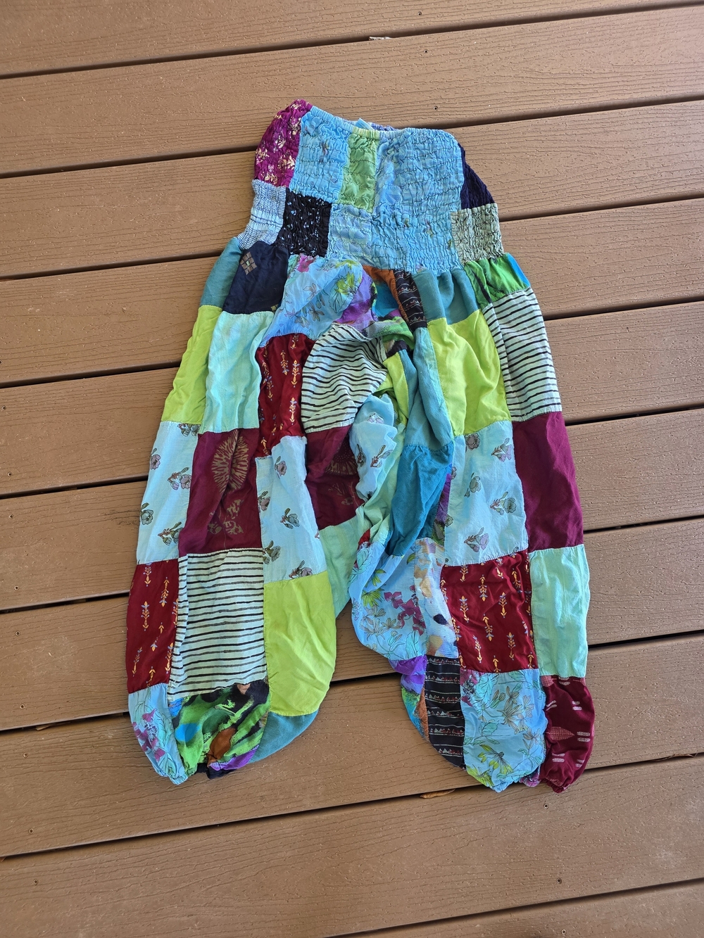 Patchwork Festival Multicolor Harem Pants for Women